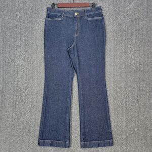 Talbots Jeans Womens 6P Blue Dark Daphne Wash Flare Leg Stretch Denim 30x28